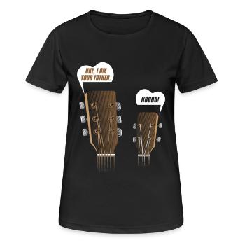 Ukulele Gitarre Geschenk Uke are you my father - Frauen T-Shirt atmungsaktiv - Schwarz - Vorne - AI Model Female 172 light (172cm)