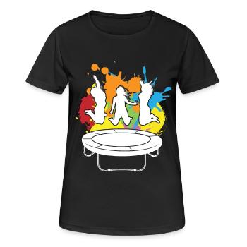 Trampolin Jump Jumping Jumpstyle Sport - T-shirt respirant Femme - noir - Devant - AI Model Female 172 light (172cm)