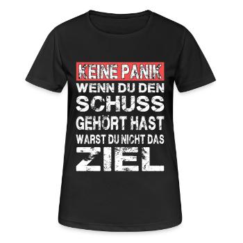 Keine Panik Gamer Shooter Gaming Spruch - Frauen T-Shirt atmungsaktiv - Schwarz - Vorne - AI Model Female 172 light (172cm)