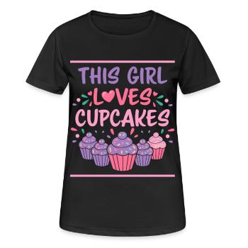 Cupcake Spruch Cupcakes Lustiges Cupcake Geschenk - Frauen T-Shirt atmungsaktiv - Schwarz - Vorne - AI Model Female 172 light (172cm)