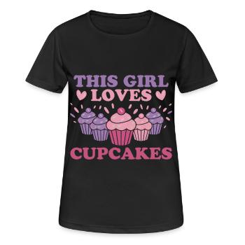 Cupcake Spruch Cupcakes Lustiges Cupcake Geschenk - Frauen T-Shirt atmungsaktiv - Schwarz - Vorne - AI Model Female 172 light (172cm)