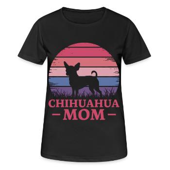 Chihuahua Spruch Mama Lustiges Chihuahua Geschenk - Frauen T-Shirt atmungsaktiv - Schwarz - Vorne - AI Model Female 172 light (172cm)