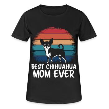 Chihuahua Spruch Mama Lustiges Chihuahua Geschenk - Frauen T-Shirt atmungsaktiv - Schwarz - Vorne - AI Model Female 172 light (172cm)