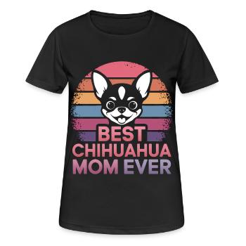 Chihuahua Spruch Mama Lustiges Chihuahua Geschenk - Frauen T-Shirt atmungsaktiv - Schwarz - Vorne - AI Model Female 172 light (172cm)