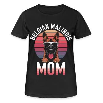 Belgian Shepherd Saying Malinois Gift - Women's Breathable T-Shirt - black - Front - AI Model Female 172 light (172cm)