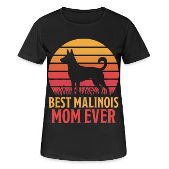 Belgian Shepherd Saying Malinois Gift - Women's Breathable T-Shirt - black - Front - AI Model Female 172 light (172cm)