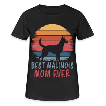 Belgian Shepherd Saying Malinois Gift - Women's Breathable T-Shirt - black - Front - AI Model Female 172 light (172cm)