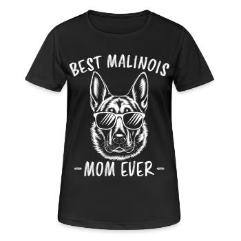 Belgian Shepherd Saying Malinois Gift - Women's Breathable T-Shirt - black - Front - AI Model Female 172 light (172cm)