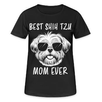 Shih Tzu Dire Maman Drôle Shih Tzu Cadeau - T-shirt respirant Femme - noir - Devant - AI Model Female 172 light (172cm)
