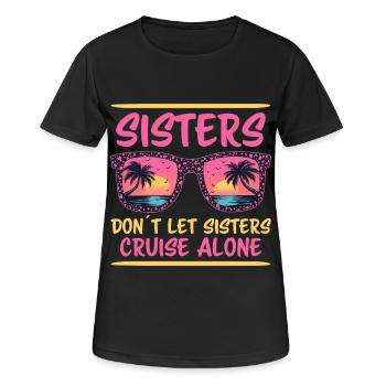 Kreuzfahrt Spruch Reise Schiffskreuzfahrt Geschenk - Frauen T-Shirt atmungsaktiv - Schwarz - Vorne - AI Model Female 172 light (172cm)
