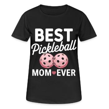 Pickleball Saying Mom Funny Pickleball Gift - Women's Breathable T-Shirt - black - Front - AI Model Female 172 light (172cm)