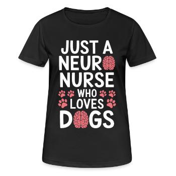 Neuro infirmière chien soignant neurologie cadeau - T-shirt respirant Femme - noir - Devant - AI Model Female 172 light (172cm)