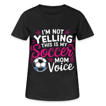 Soccer Saying Mom Funny Soccer Player Gift - Women's Breathable T-Shirt - black - Front - AI Model Female 172 light (172cm)