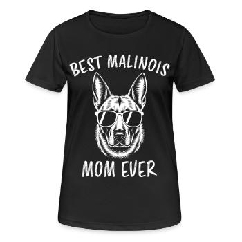 Belgian Shepherd Saying Malinois Gift - Women's Breathable T-Shirt - black - Front - AI Model Female 172 light (172cm)