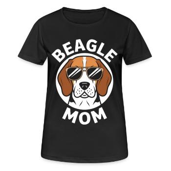 Beagle Mama Hund Mutter Lustiges Beagle Geschenk - Frauen T-Shirt atmungsaktiv - Schwarz - Vorne - AI Model Female 172 light (172cm)