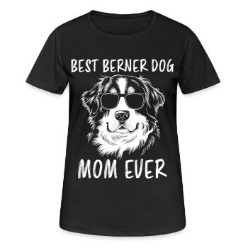 Bouvier bernois Dicton bouvier bernois - T-shirt respirant Femme - noir - Devant - AI Model Female 172 light (172cm)