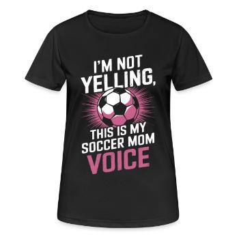 Soccer Saying Mom Funny Soccer Player Gift - Women's Breathable T-Shirt - black - Front - AI Model Female 172 light (172cm)