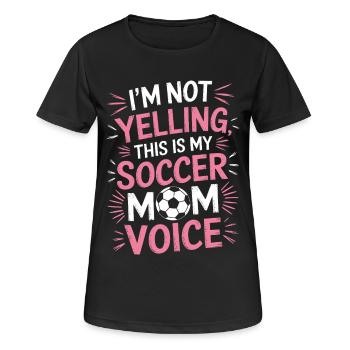 Soccer Saying Mom Funny Soccer Player Gift - Women's Breathable T-Shirt - black - Front - AI Model Female 172 light (172cm)