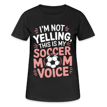 Soccer Saying Mom Funny Soccer Player Gift - Women's Breathable T-Shirt - black - Front - AI Model Female 172 light (172cm)