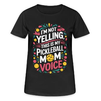 Pickleball Saying Mom Funny Pickleball Gift - Women's Breathable T-Shirt - black - Front - AI Model Female 172 light (172cm)