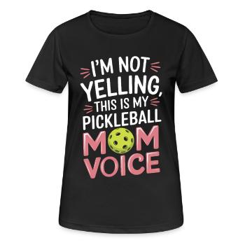 Pickleball Saying Mom Funny Pickleball Gift - Women's Breathable T-Shirt - black - Front - AI Model Female 172 light (172cm)