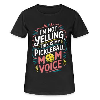 Pickleball Saying Mom Funny Pickleball Gift - Women's Breathable T-Shirt - black - Front - AI Model Female 172 light (172cm)