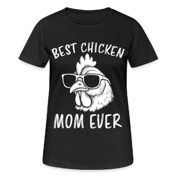 Chicken Saying Rooster Farmer Funny Chicken Gift - Women's Breathable T-Shirt - black - Front - AI Model Female 172 light (172cm)