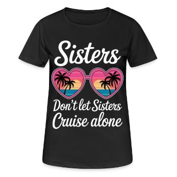 Kreuzfahrt Spruch Reise Schiffskreuzfahrt Geschenk - Frauen T-Shirt atmungsaktiv - Schwarz - Vorne - AI Model Female 172 light (172cm)