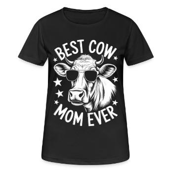 Kuh Spruch Kühe Landwirtin Lustiges Kuh Geschenk - Frauen T-Shirt atmungsaktiv - Schwarz - Vorne - AI Model Female 172 light (172cm)