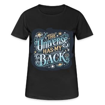 Das Universum - Frauen T-Shirt atmungsaktiv - Schwarz - Vorne - AI Model Female 172 light (172cm)