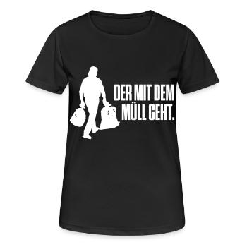 Müll Beziehung Partnerschaft Ehe Mann - Frauen T-Shirt atmungsaktiv - Schwarz - Vorne - AI Model Female 172 light (172cm)