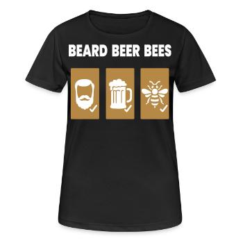 Abeille Apiculteur Barbe Bière Abeilles Hommes Apiculteur - T-shirt respirant Femme - noir - Devant - AI Model Female 172 light (172cm)