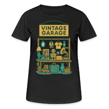 Antiquités Vintage Garage Antiquités - T-shirt respirant Femme - noir - Devant - AI Model Female 172 light (172cm)