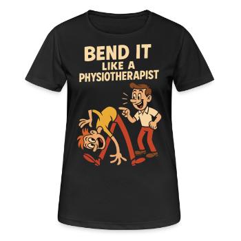 Bending like a physiotherapist - Women's Breathable T-Shirt - black - Front - AI Model Female 172 light (172cm)