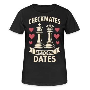 Joueur d’échecs échec et mat avant les dates - T-shirt respirant Femme - noir - Devant - AI Model Female 172 light (172cm)