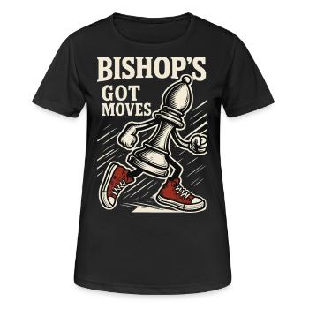 Bishop's Got Moves Chess Player Board Game - Women's Breathable T-Shirt - black - Front - AI Model Female 172 light (172cm)