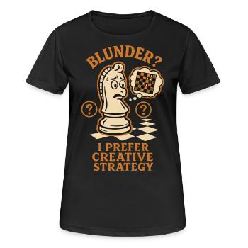 Blunder Kreative Strategie Schachspieler - Frauen T-Shirt atmungsaktiv - Schwarz - Vorne - AI Model Female 172 light (172cm)