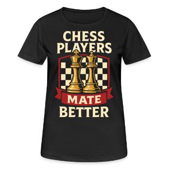Joueur d’échecs échec et mat Meilleur humour échec et mat - T-shirt respirant Femme - noir - Devant - AI Model Female 172 light (172cm)