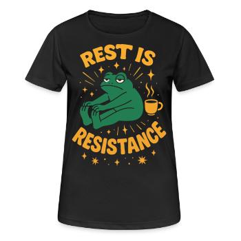 Calmness is resistance mindfulness affirmation - Women's Breathable T-Shirt - black - Front - AI Model Female 172 light (172cm)