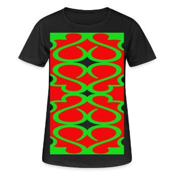 Neues Design - Frauen T-Shirt atmungsaktiv - Schwarz - Vorne - AI Model Female 172 light (172cm)