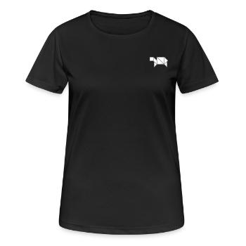 Tangram Schildkröte Black Edition No.1 - Frauen T-Shirt atmungsaktiv - Schwarz - Vorne - AI Model Female 172 light (172cm)