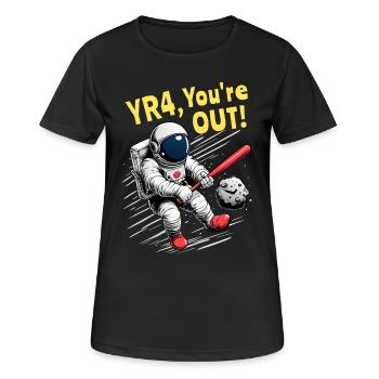 Astéroïde R4 2032 - Défense spatiale - T-shirt respirant Femme - noir - Devant - AI Model Female 172 light (172cm)