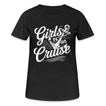 Girls on cruise | Bachelor Party Maritime & Anchor Look - Women's Breathable T-Shirt - black - Front - AI Model Female 172 light (172cm)