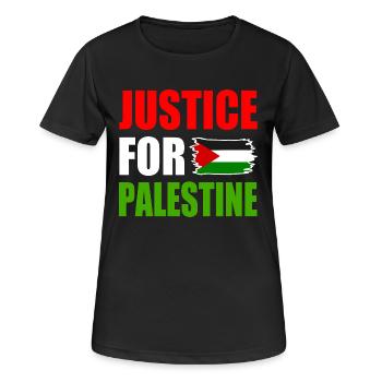 Justice for palestine - Women's Breathable T-Shirt - black - Front - AI Model Female 172 light (172cm)