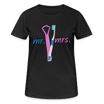 Mr. Mrs. - Women's Breathable T-Shirt - black - Front - AI Model Female 172 light (172cm)