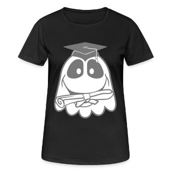 school graduation college successful zeugni - Women's Breathable T-Shirt - black - Front - AI Model Female 172 light (172cm)