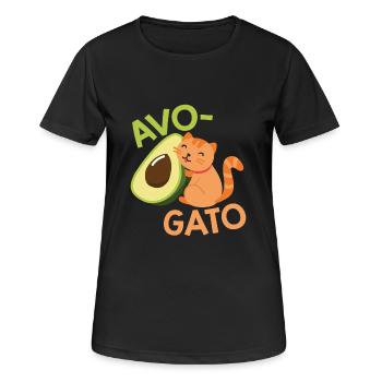 Cats: Avo-Gato - Women's Breathable T-Shirt - black - Front - AI Model Female 172 light (172cm)