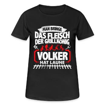 VOLKER - Grill - Frauen T-Shirt atmungsaktiv - Schwarz - Vorne - AI Model Female 172 light (172cm)