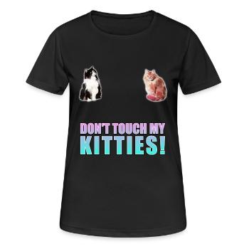 Do not Touch My Kitties Tee Shirt for Cats Fans - Women's Breathable T-Shirt - black - Front - AI Model Female 172 light (172cm)