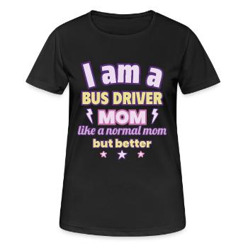 Busfahrerin-Mama, Muttertag Geschenk, Verkehr - Frauen T-Shirt atmungsaktiv - Schwarz - Vorne - AI Model Female 172 light (172cm)
